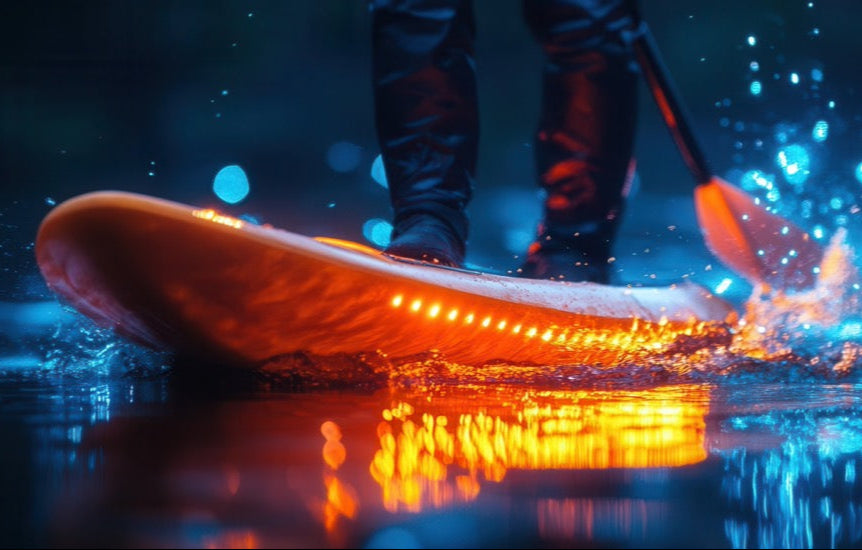 Moonlight paddleboard parties on Flathead Lake, Whitefish and surrounding areas in the Flathead Valley. Book early. Rent from MTBoarders.com or buy now from EBoarders.com