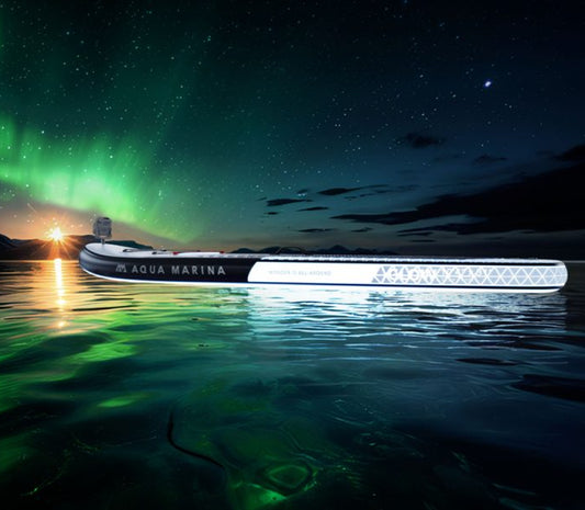 Light up the night with glow-up paddleboard lessons under the stars with MontanaBoardingSchool.com or rent during your vacation at mtboarders.com. Purchase to keep at e-boarders.com