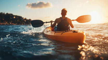 Kayaker getting lessons at MontanaBoardingSchool.com private kayak sessions. Rent from MTBoarders or buy from eboarders.