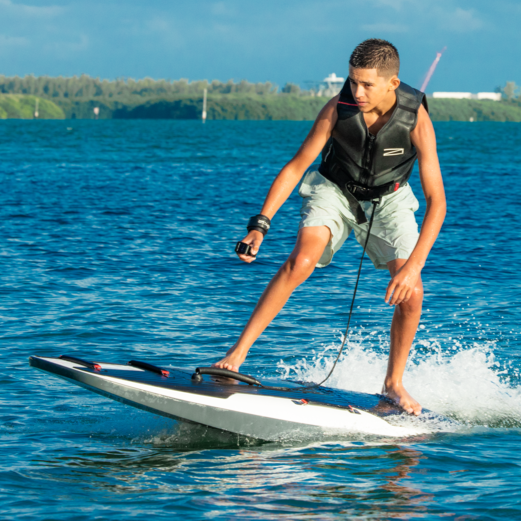 Beginner jetboarding with instructor on Flathead Lake – Book private electric jetboard session at MontanaBoardingSchool.com. Rent from MTBoarders.com or buy now from eboarders.com